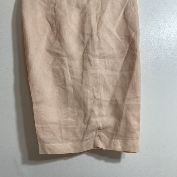 RENE MARGO PEACH WOMEN'S LINED  SIDE ZIPPER/BUTTON  SHORT SZ M - Picture 3 of 9